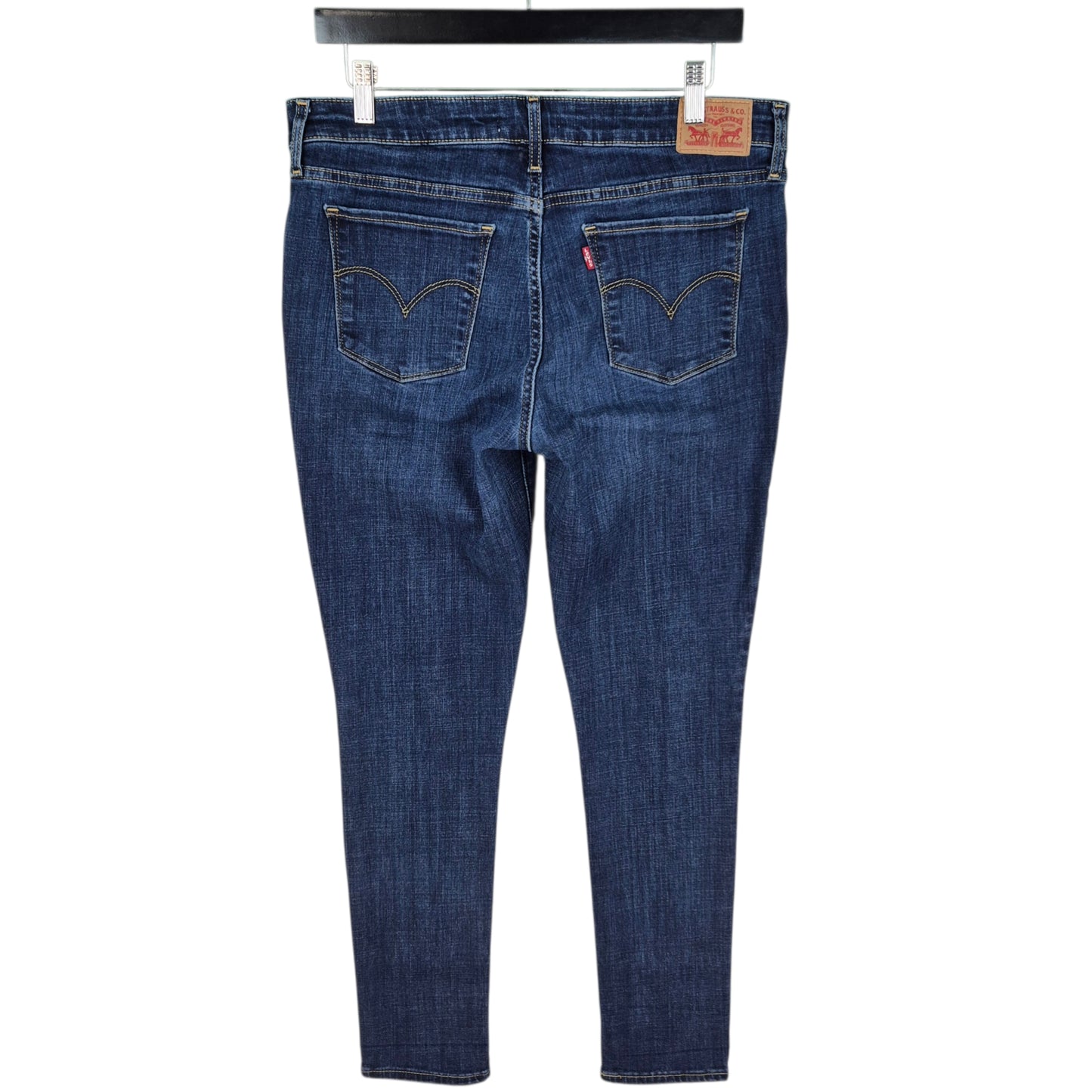 Levis 711 Jeans Womens Dark Blue Skinny Stretch Denim W32