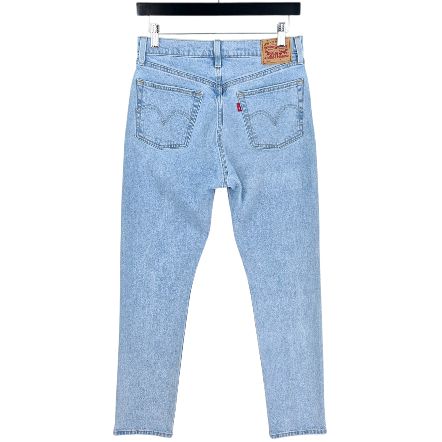 Levis 501 Jeans Womens Light Blue Classic Slim Denim W28