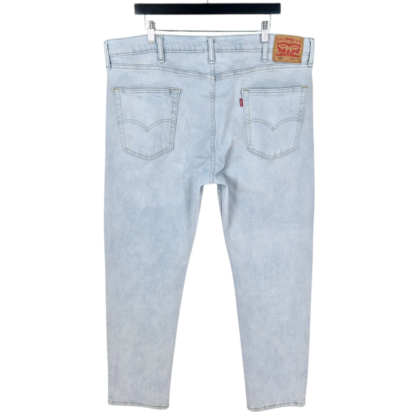 Levis 502 Jeans Light Blue Regular Stretch Denim W42