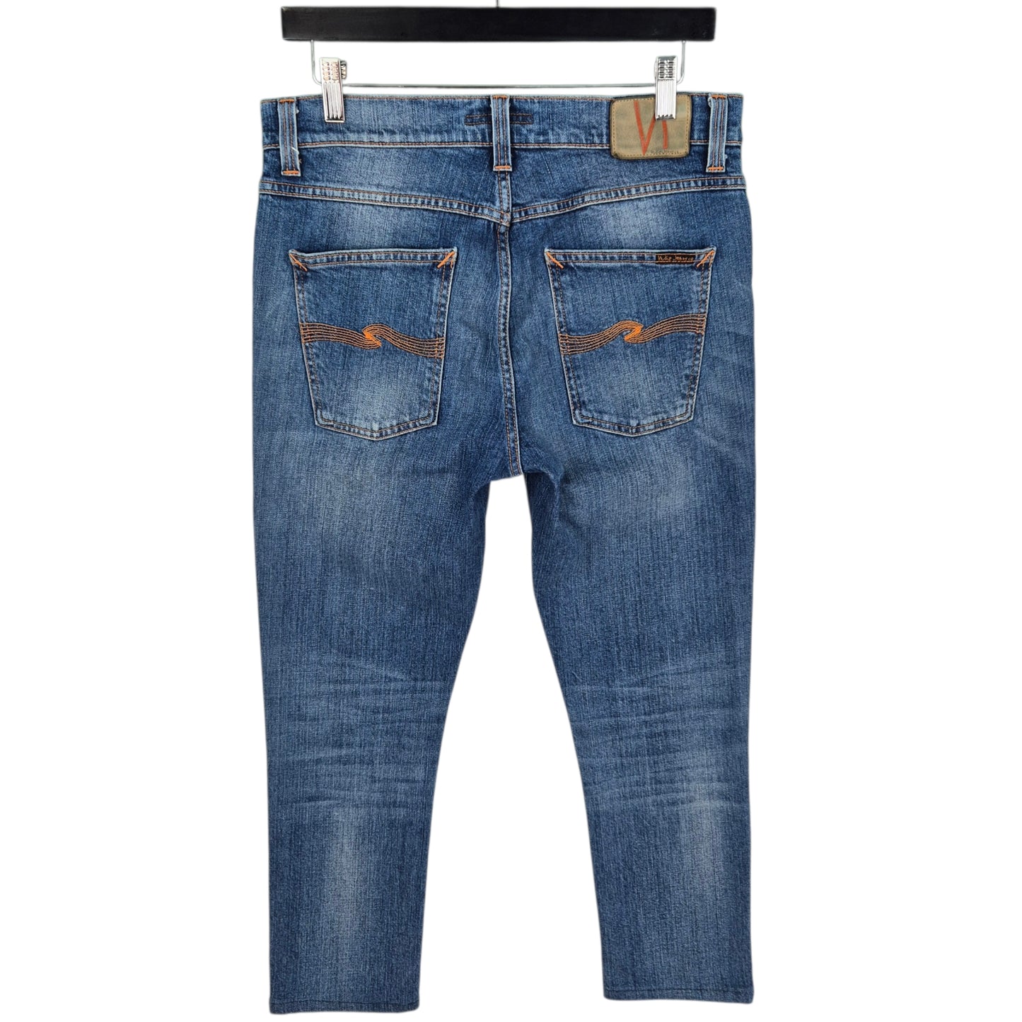 Nudie Jeans Blue Lean Dean Stretch Cropped Denim W31