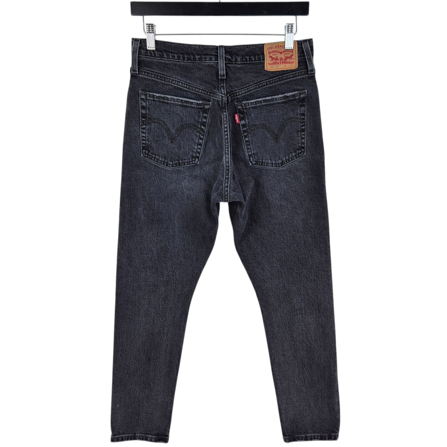Levis 501 Jeans Womens Dark Grey Heavy Slim Denim W28