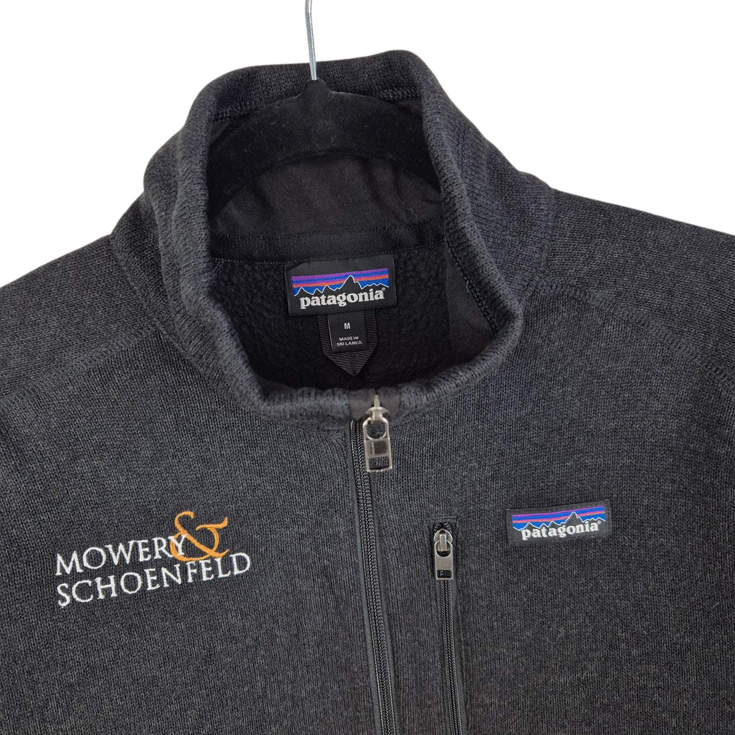 Patagonia Dark Grey Fleece Zip Jumper Size M