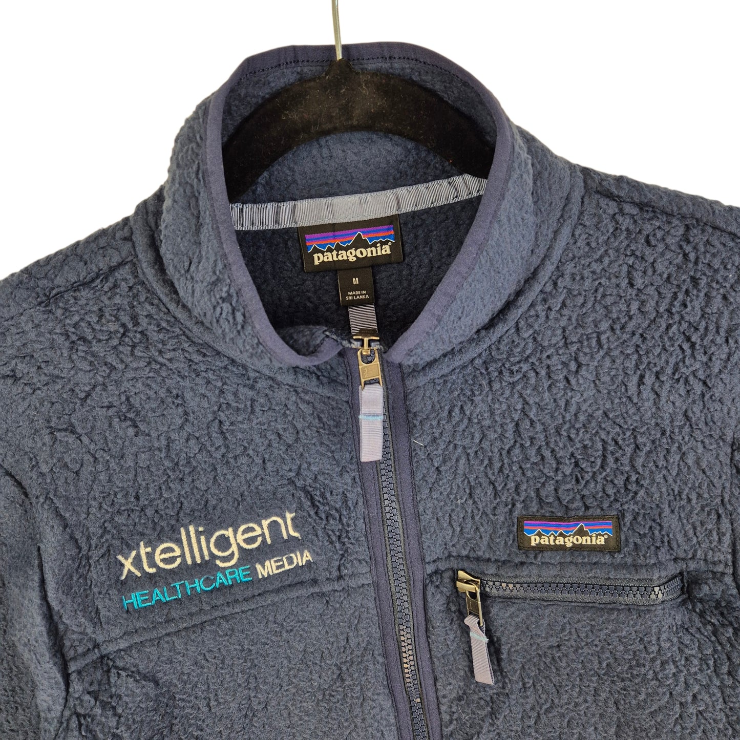 Patagonia Dark Blue Fleece Zip Jumper Size M