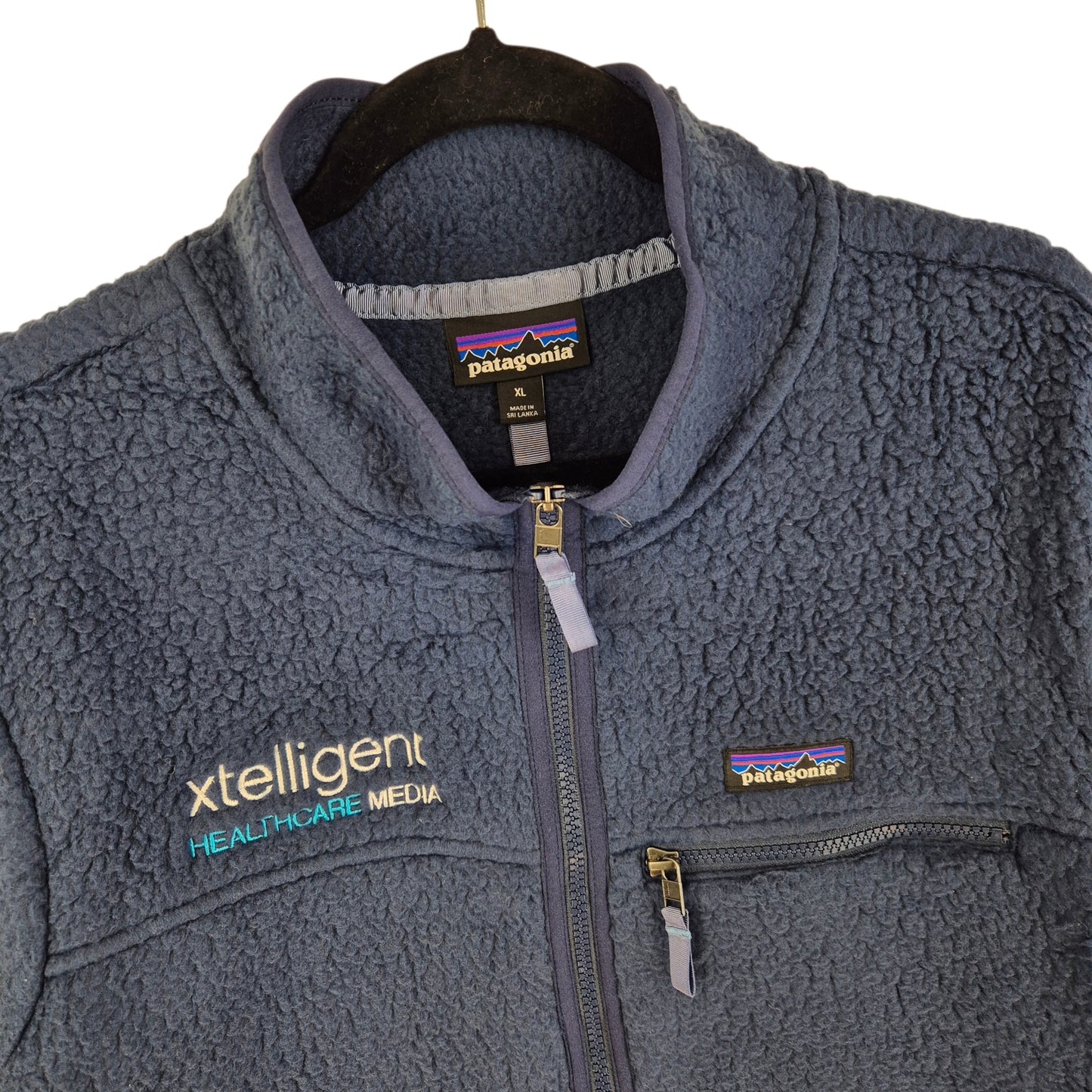 Patagonia Dark Blue Fleece Zip Jumper Size XL
