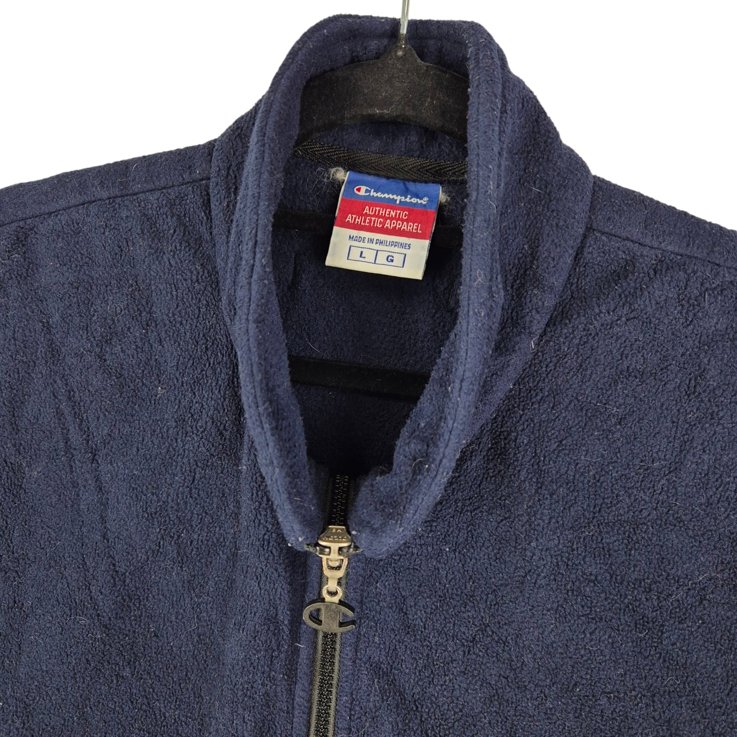 Vintage Champion Dark Blue Fleece Vest Size L