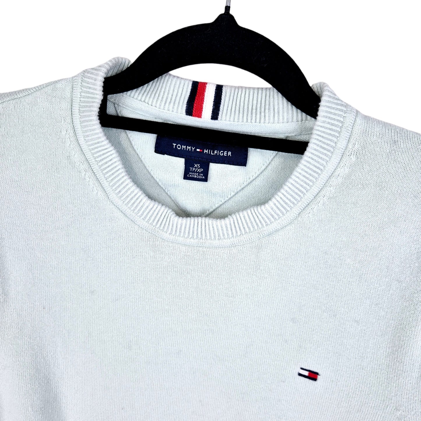 Tommy Hilfiger Light Mint Green Crewneck Knit Sweater Size XS