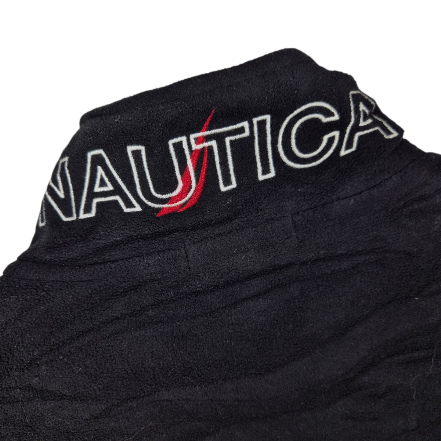 Nautica Black Quarter Zip Fleece Jumper Size M
