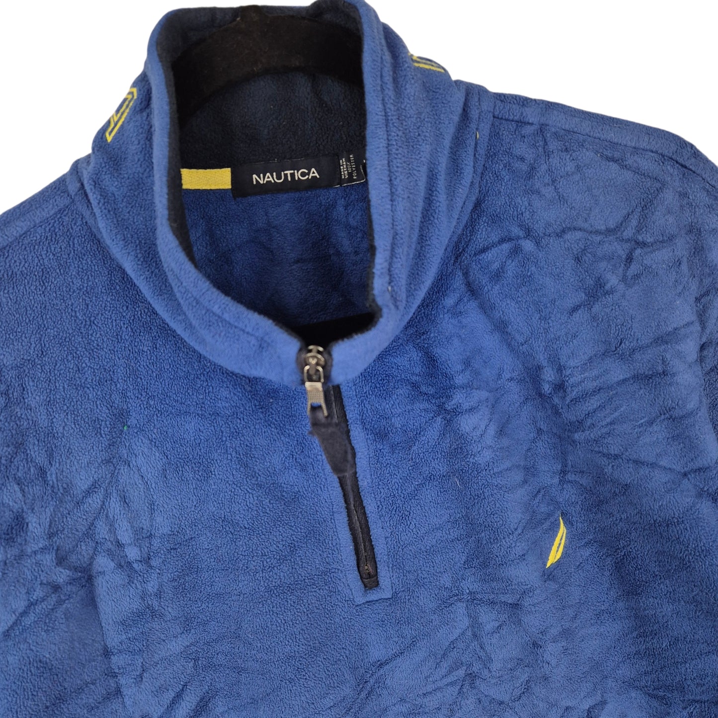 Nautica Blue Quarter Zip Fleece Jumper Size L