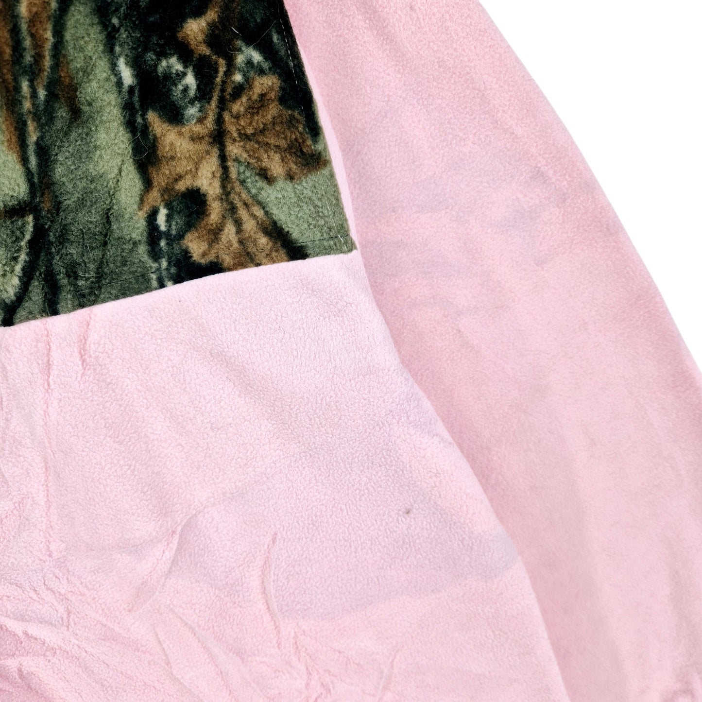 Vintage Trail Crest 90's Pink Camo Fleece Zip Jumper Size M