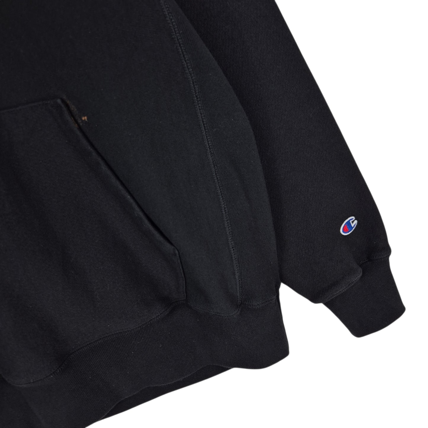 Champion Reverse Weave Black Heavy Hoodie Size L