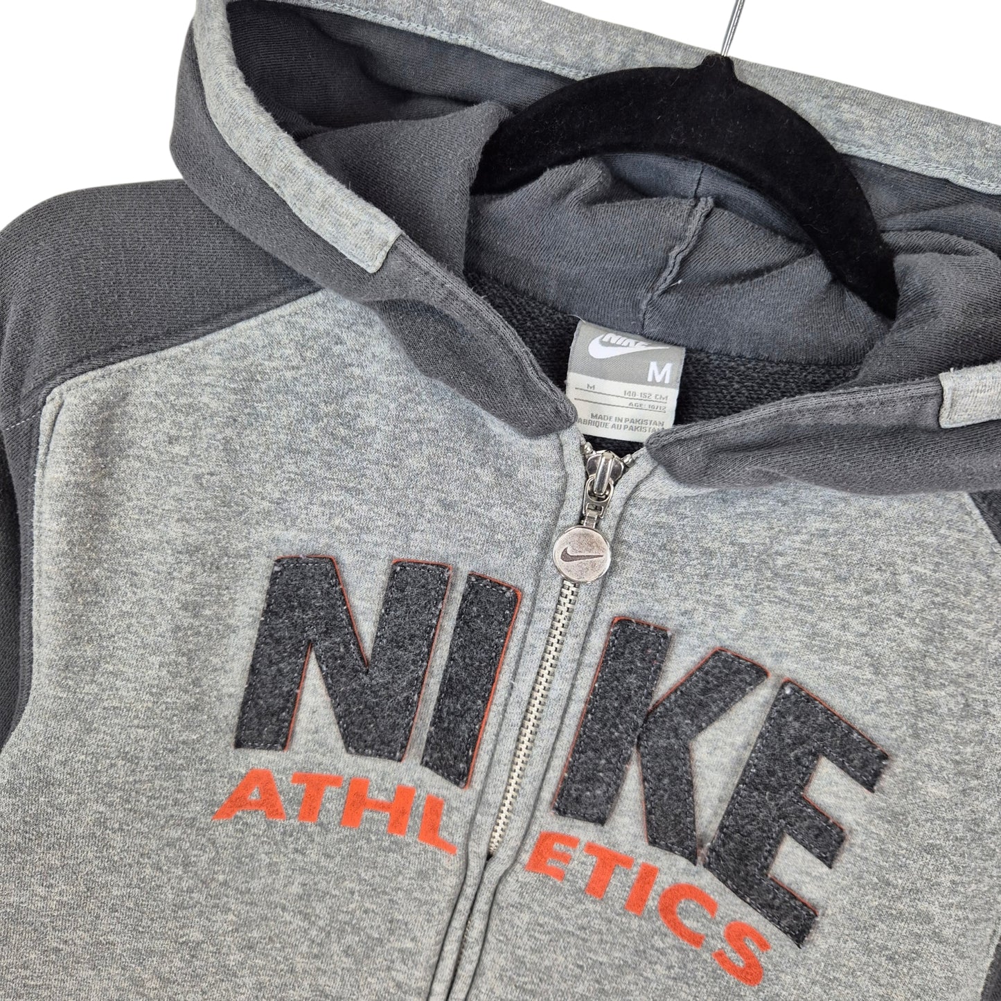 Vintage Nike 2000's Womens Grey Embroidered Zip Hoodie Size S