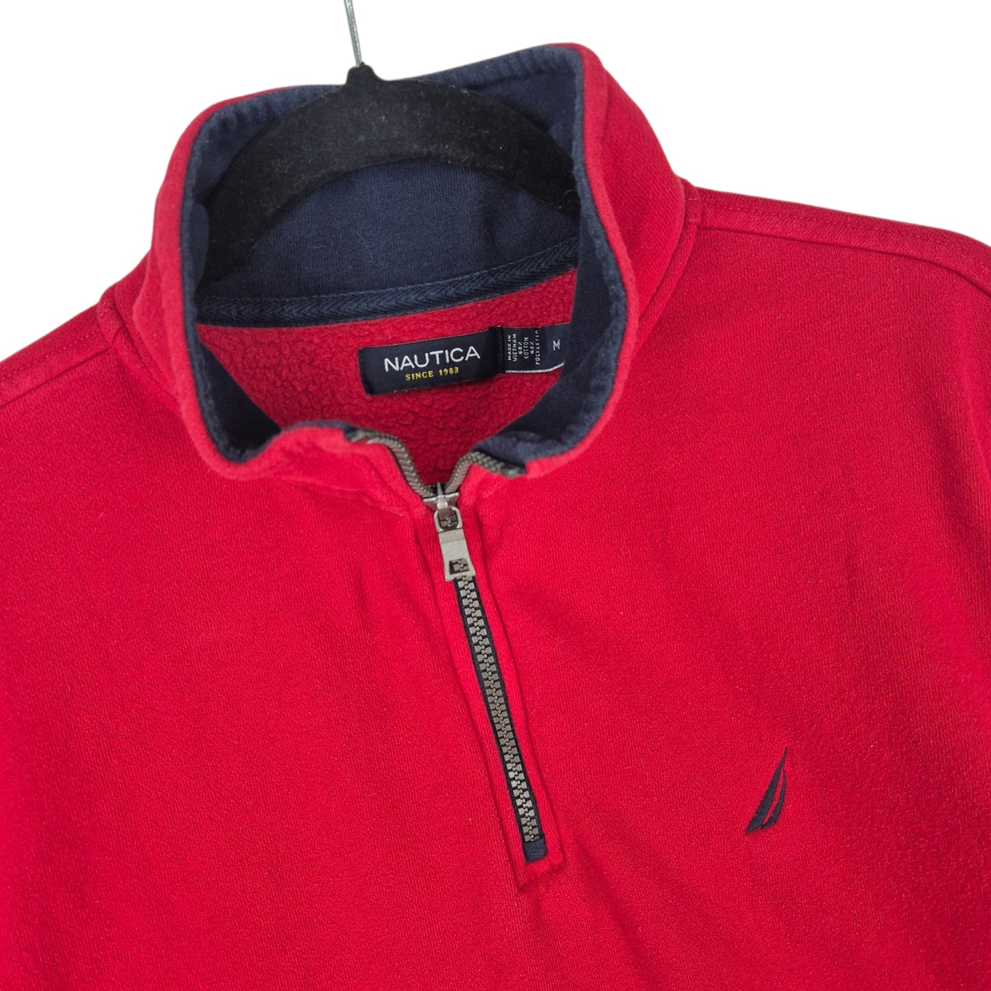 Nautica Red Quarter Zip Sweater Size M