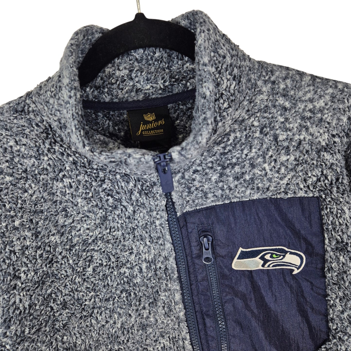 NFL Seattle Seahawks Womens Grey Fleece Zip Jumper Size L