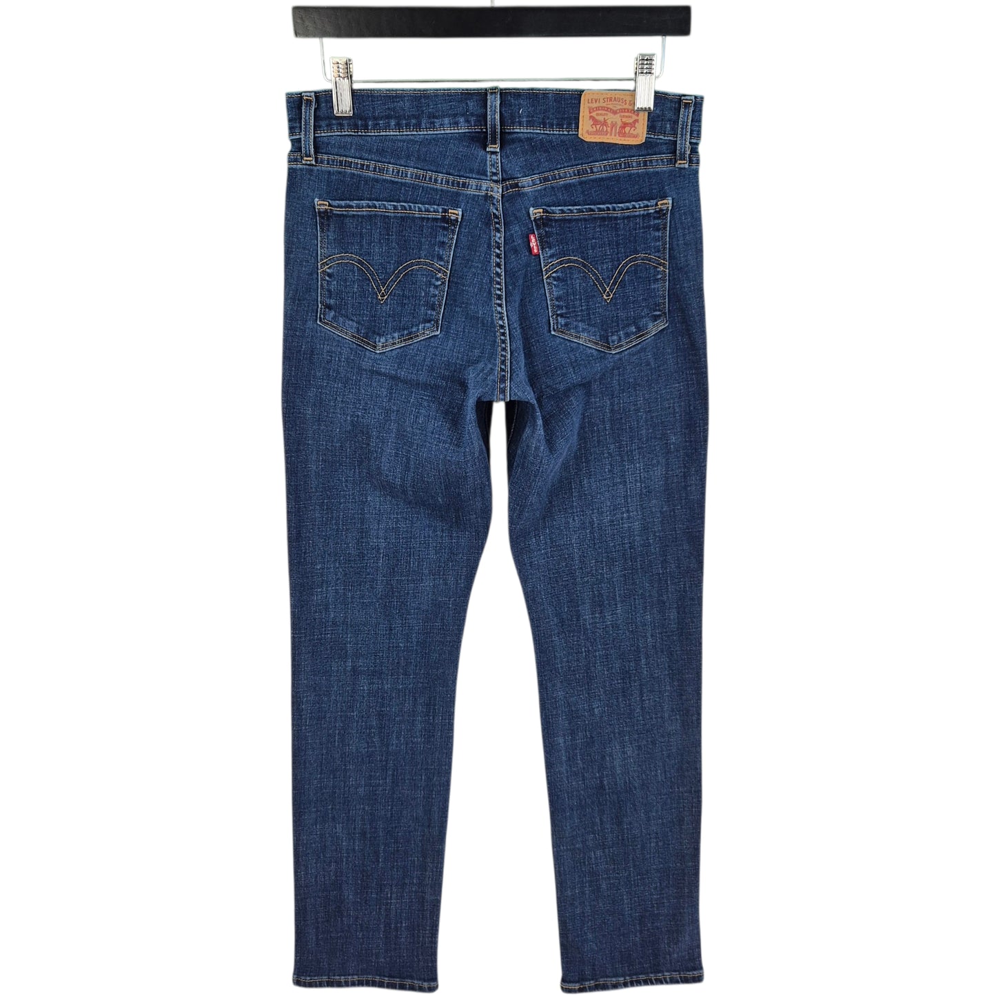 Levis Jeans Womens Dark Blue Classic Straight Leg Stretch Denim W29