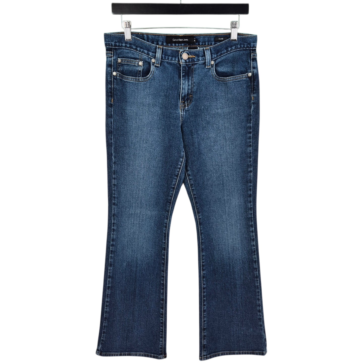 Vintage Calvin Klein Jeans Womens Dark Blue Flare Denim W31