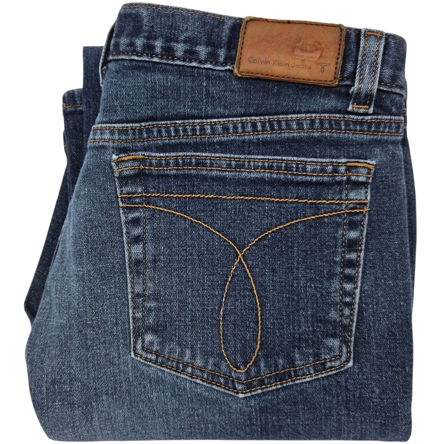 Vintage Calvin Klein Jeans Womens Dark Blue Flare Denim W31