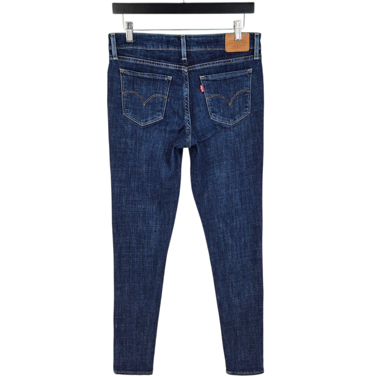 Levis Premium 711 Jeans Womens Dark Blue Skinny Stretch Denim W30