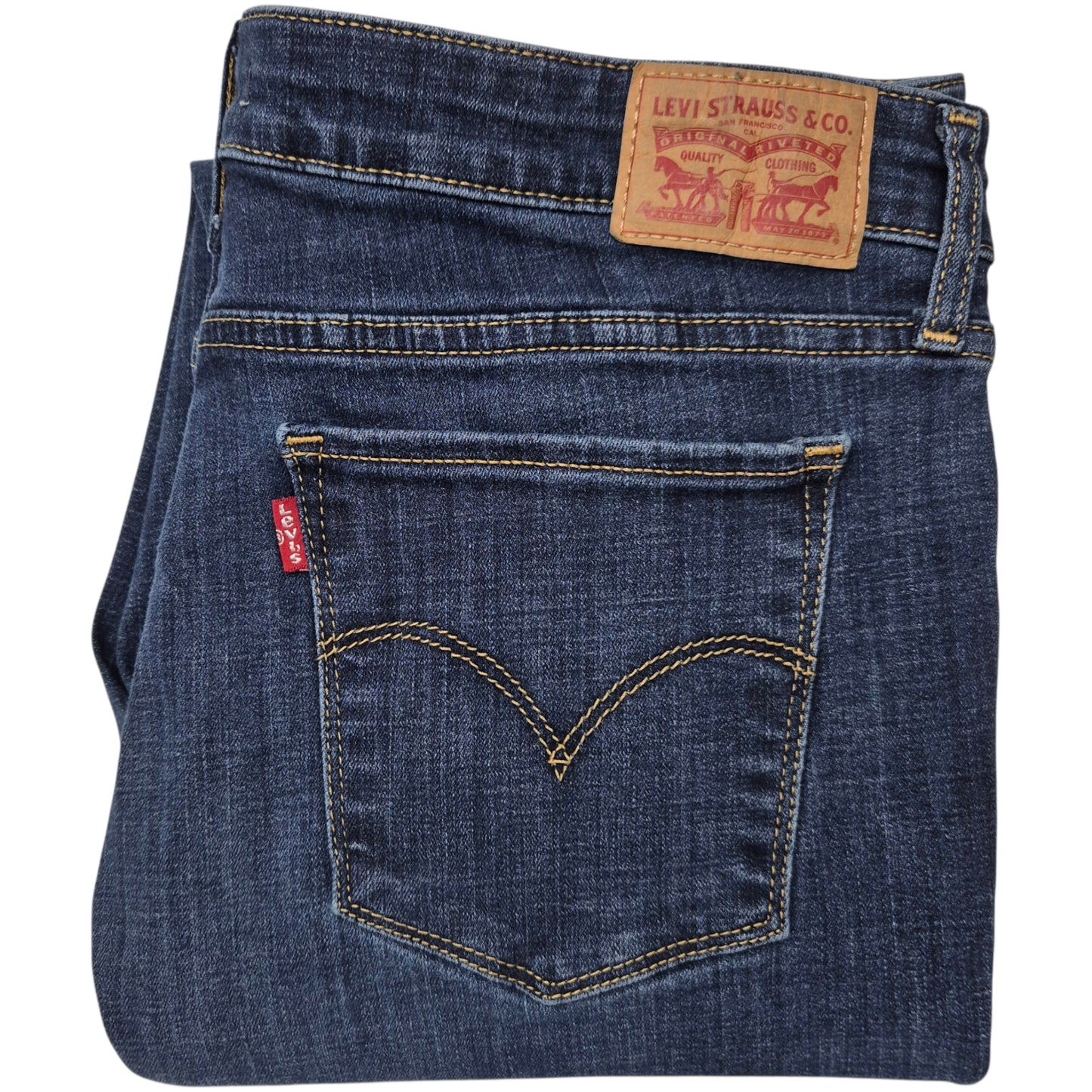 Levis 711 Jeans Womens Dark Blue Skinny Stretch Denim W32