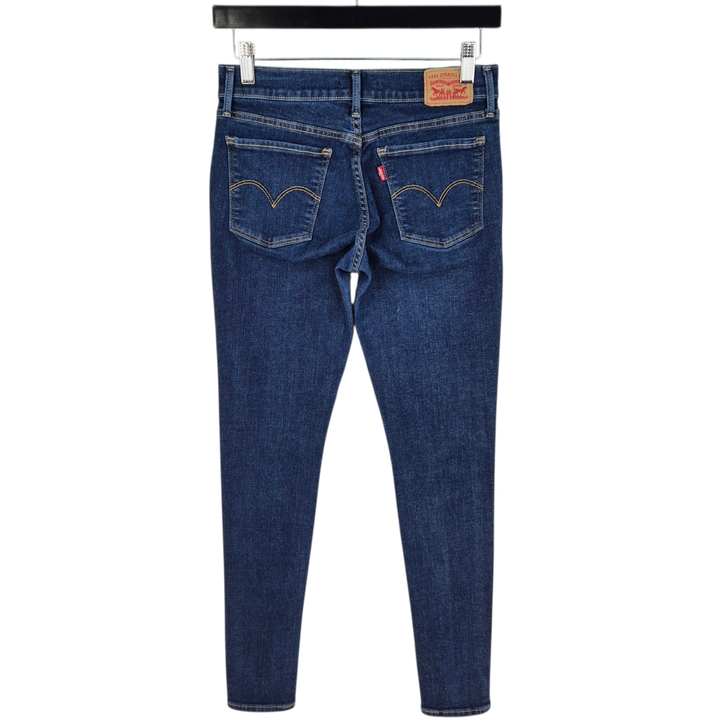 Levis 710 Jeans Womens Dark Blue Super Skinny Stretch Denim W28