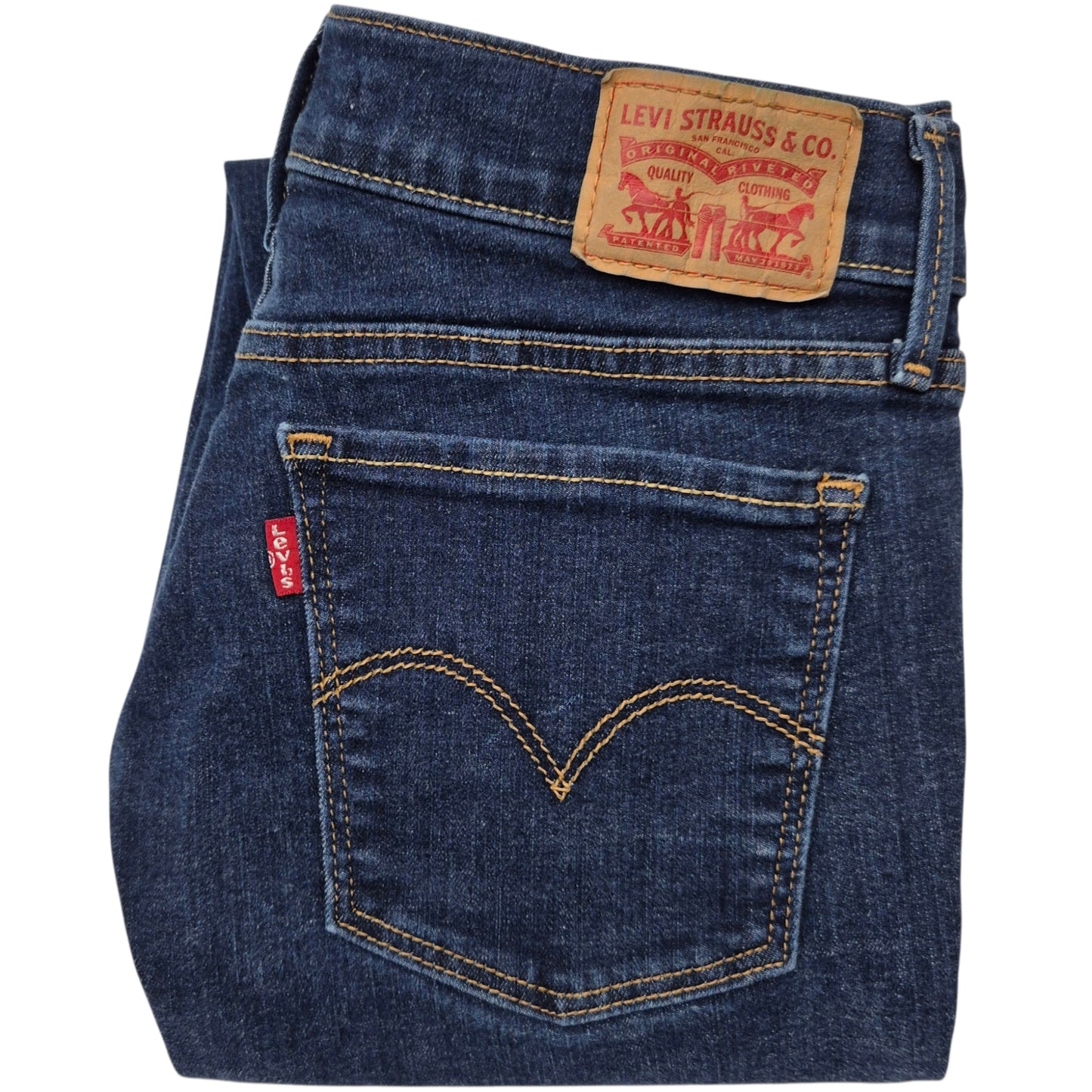 Levis 710 Jeans Womens Dark Blue Super Skinny Stretch Denim W28