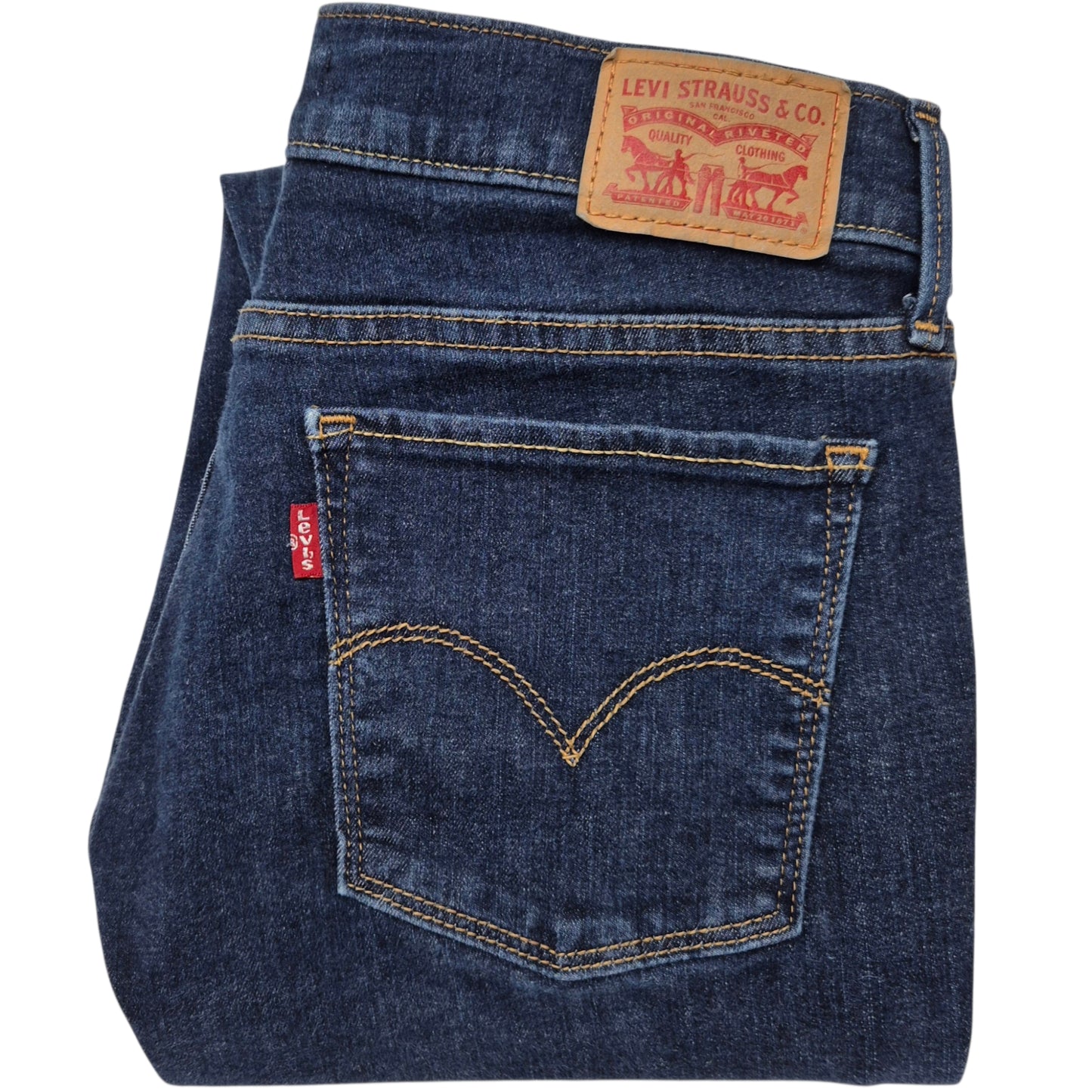 Levis 710 Jeans Womens Dark Blue Super Skinny Stretch Denim W30