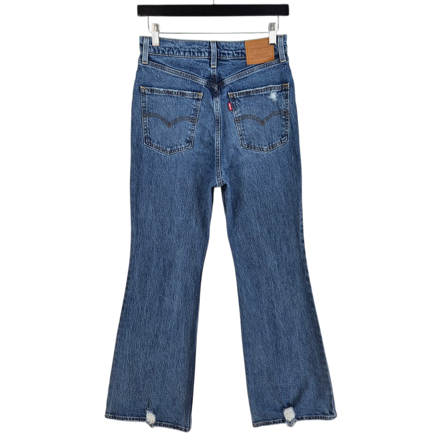 Levis Premium Jeans Womens Blue Heavy 70s High Flare Denim W27