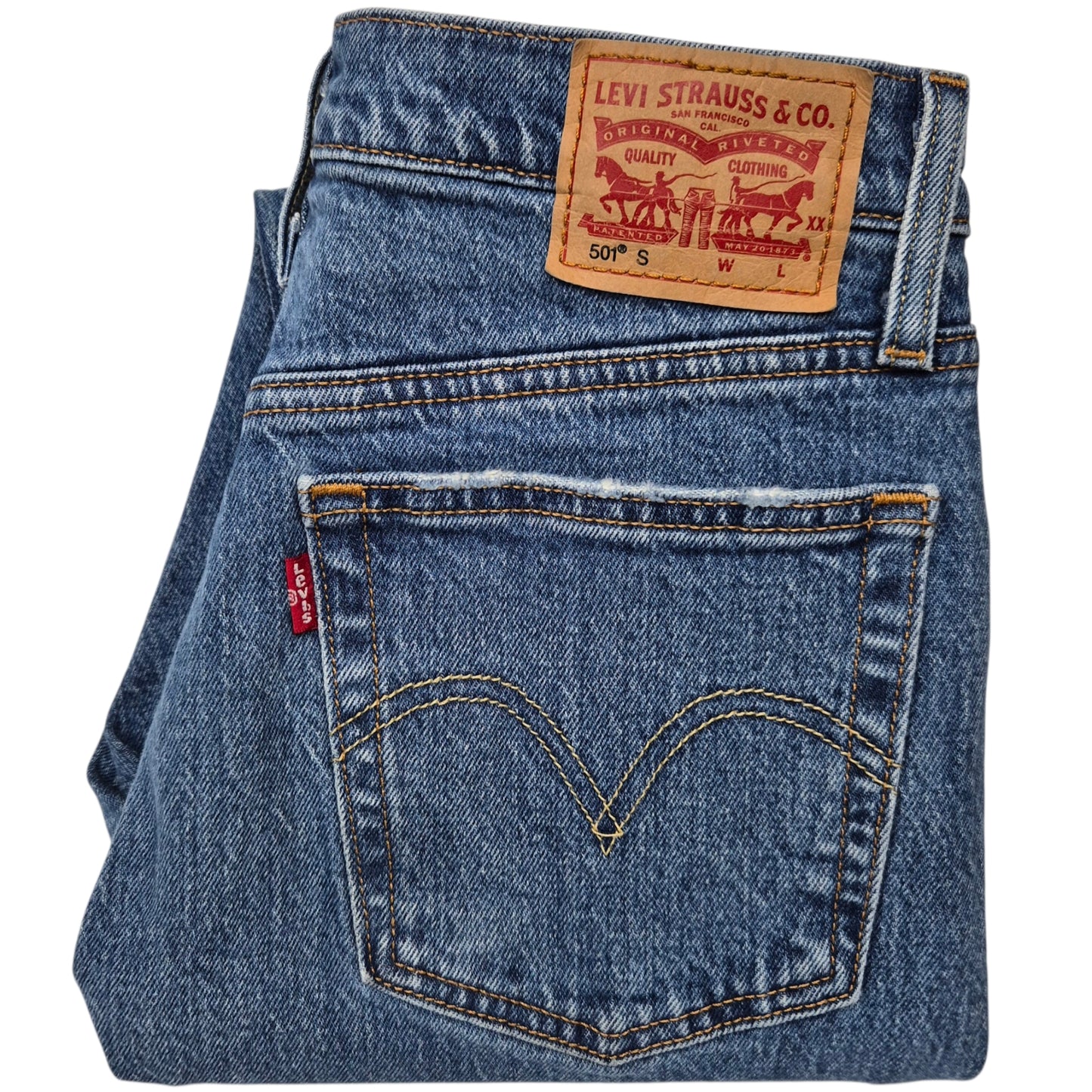 Levis 501 Jeans Womens Blue Classic Slim Denim W27
