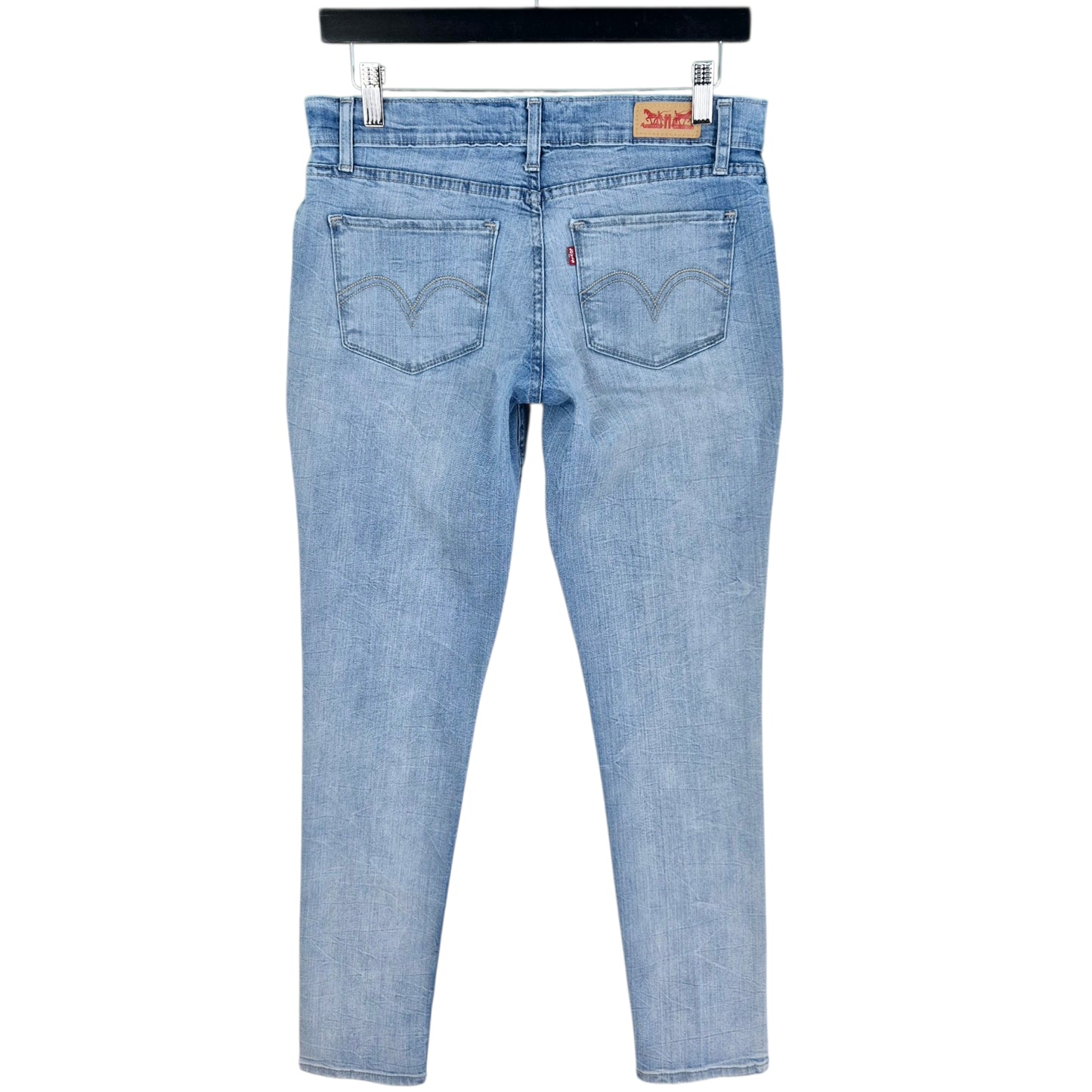 Levis 524 Jeans Womens Light Blue Skinny Stretch Denim W30