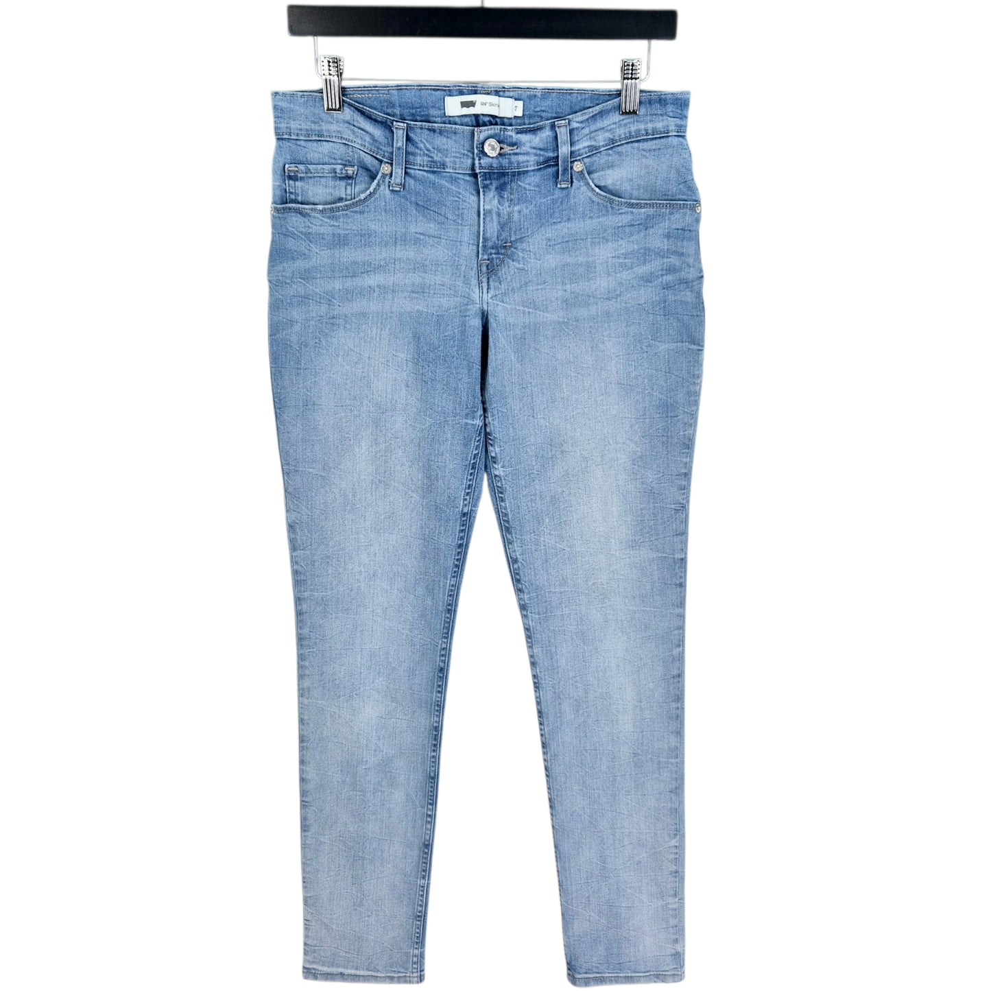 Levis 524 Jeans Womens Light Blue Skinny Stretch Denim W30