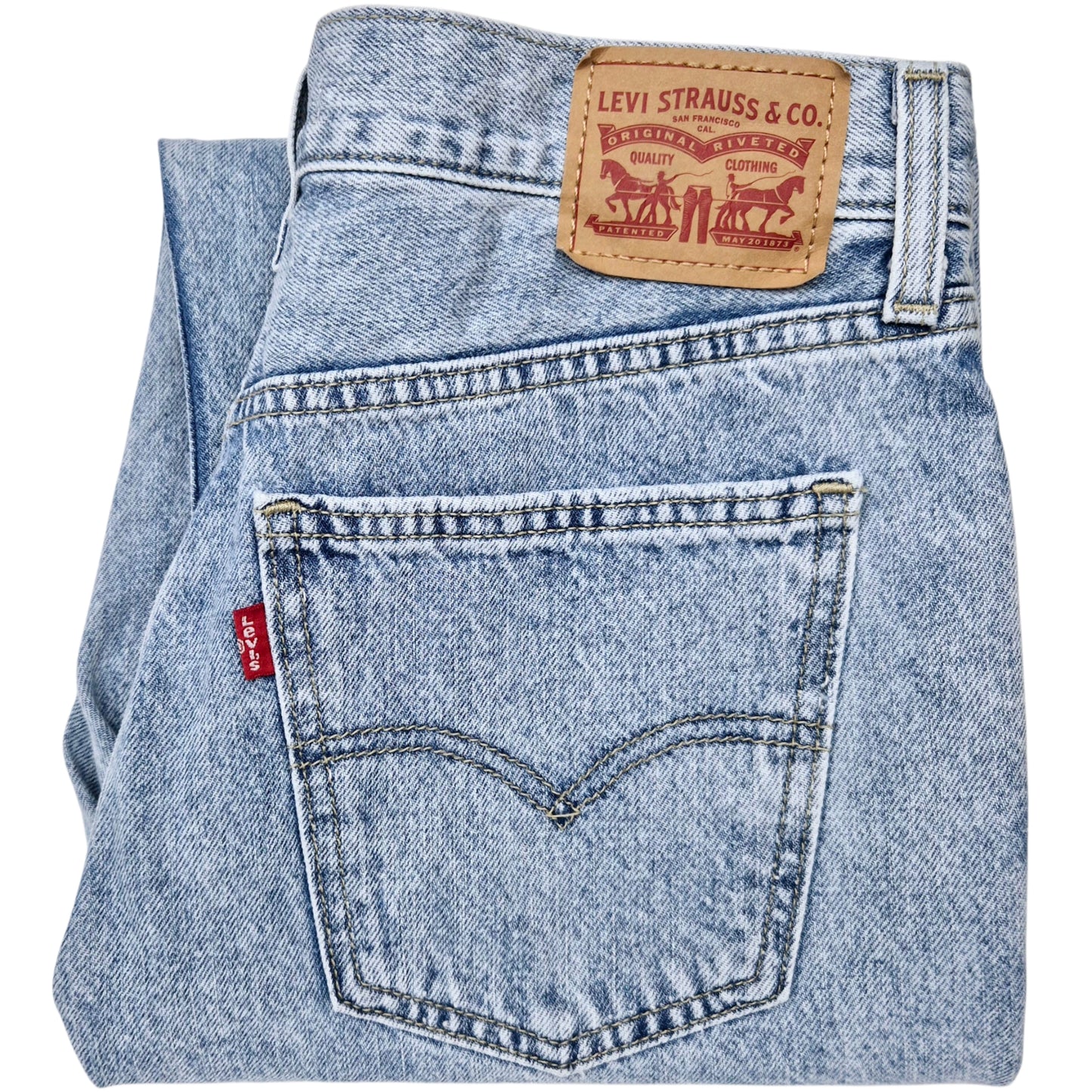 Levis Jeans Womens Light Blue Low Pro Straight Leg Denim W30