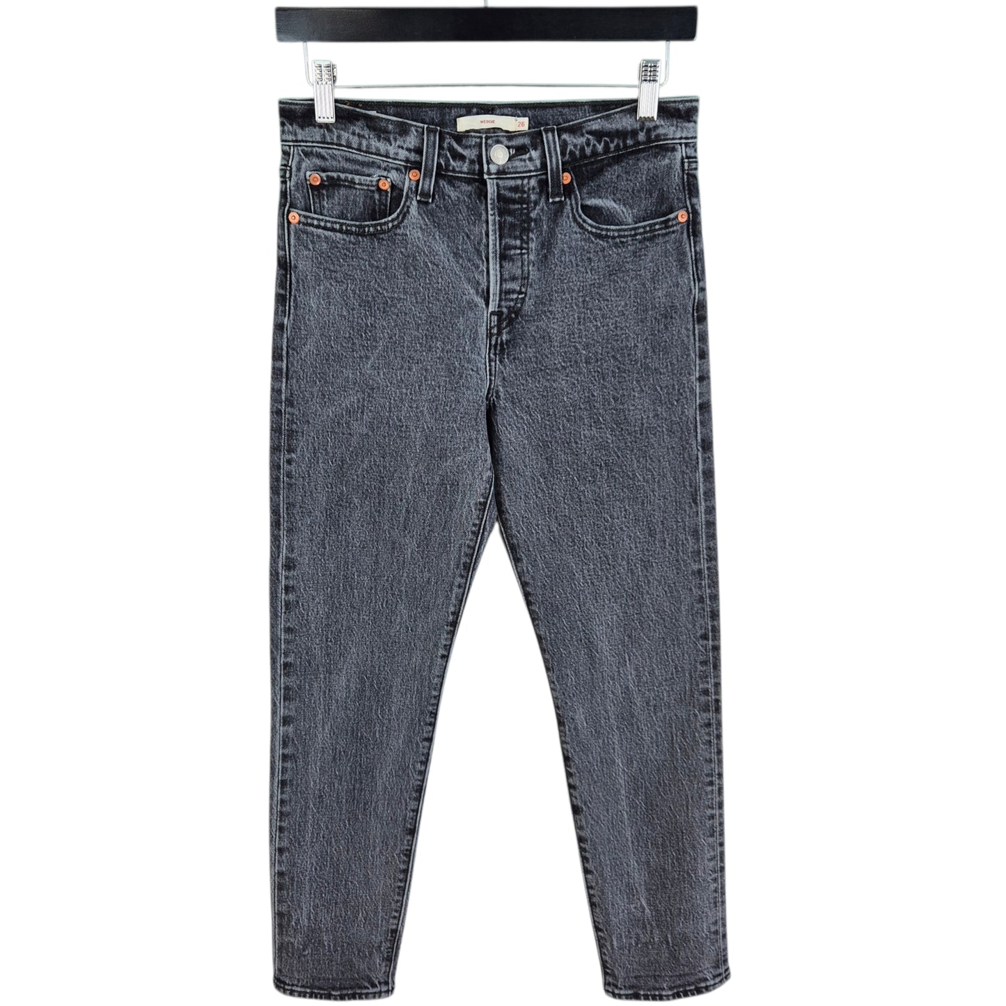 Levis Premium Jeans Womens Grey Slim Wedgie Denim W27