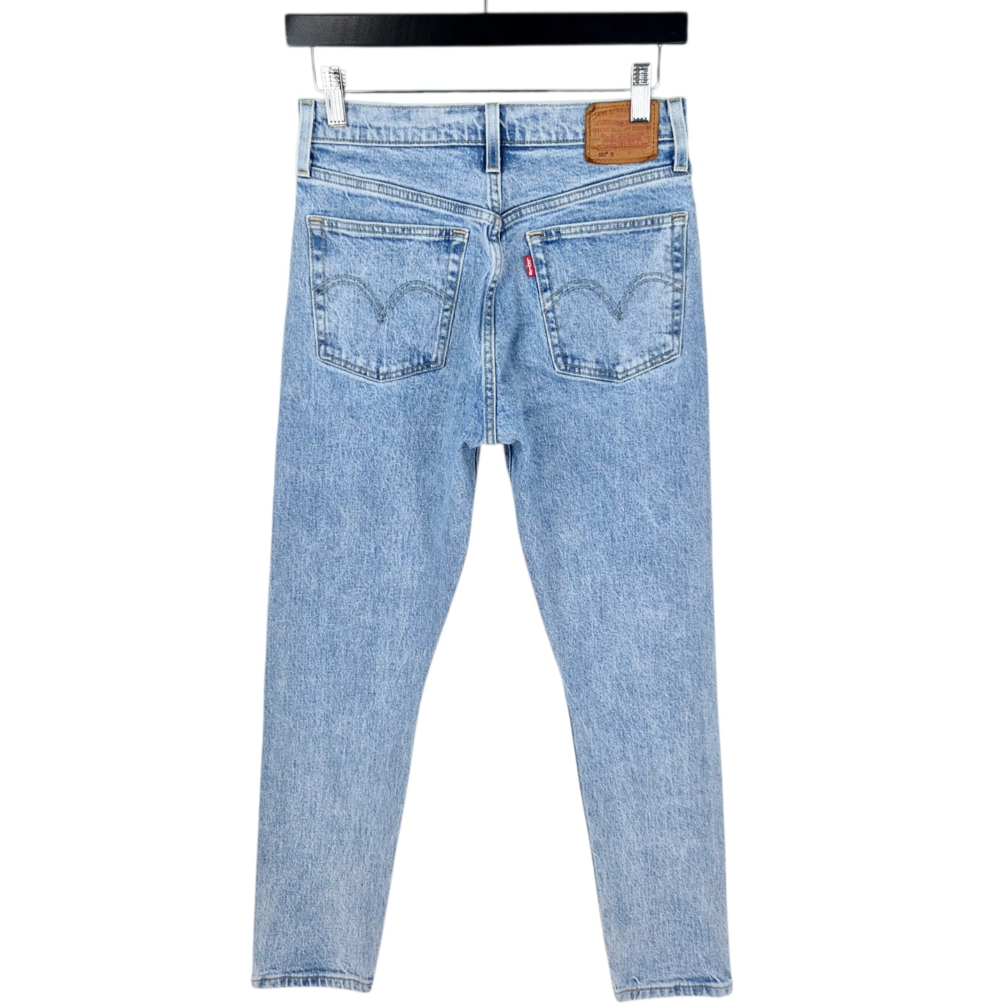 Levis Premium 501 Jeans Womens Light Blue Heavy Slim Denim W26