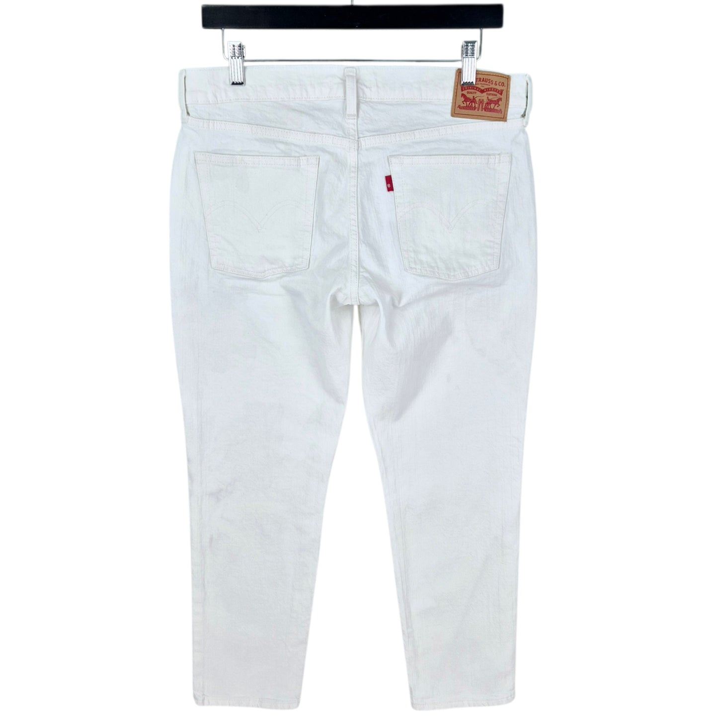 Levis Jeans Womens White Stretch Boyfriend Jeans W33