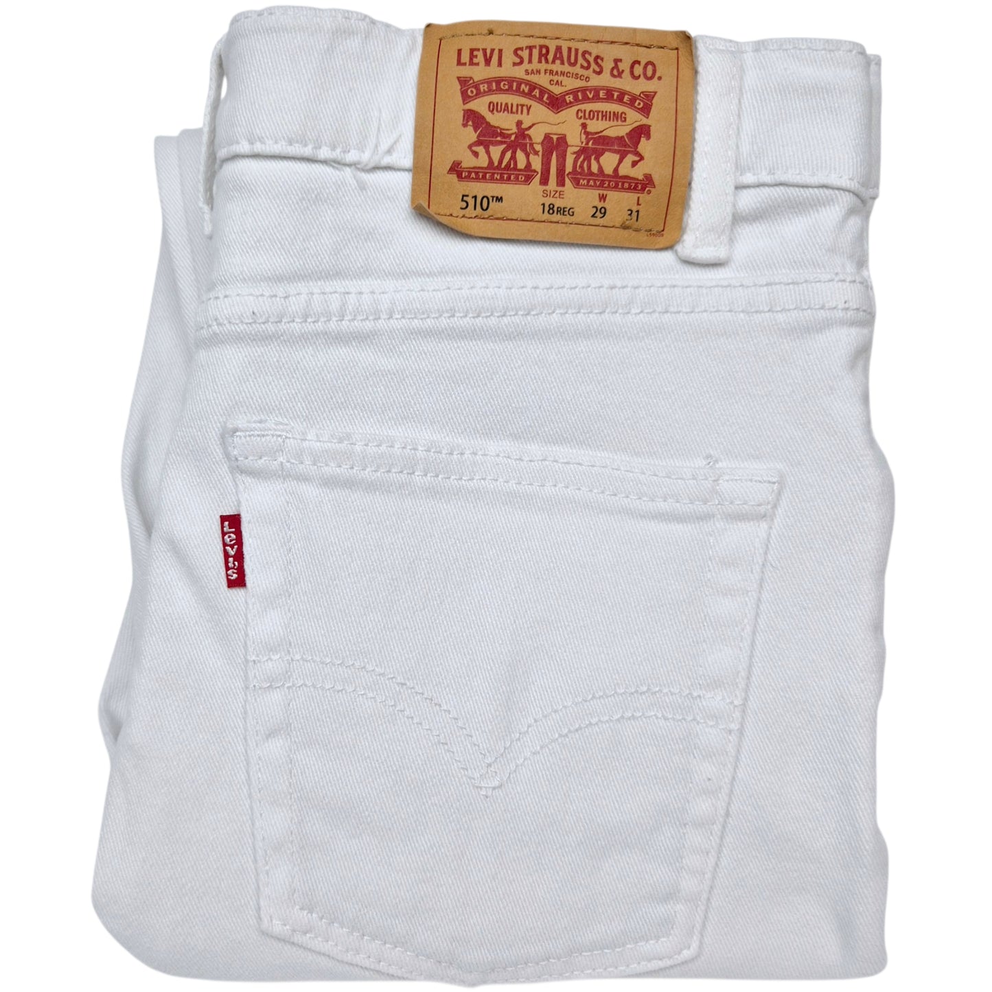 Levis 510 Jeans Womens White Skinny Stretch Denim W29