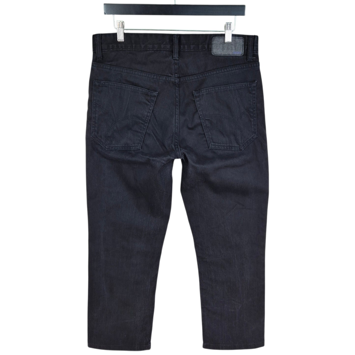Calvin Klein Jeans Black Slim Straight Leg Crop Denim W33