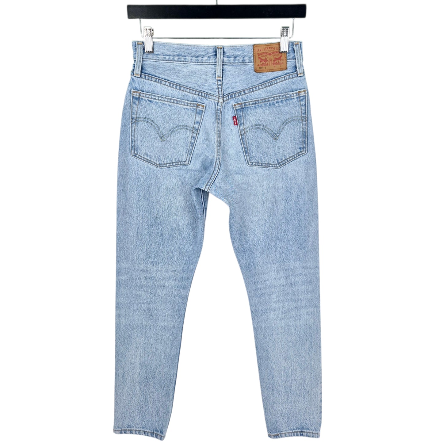 Levis 501 Jeans Womens Light Blue Classic Heavy Slim Denim W26