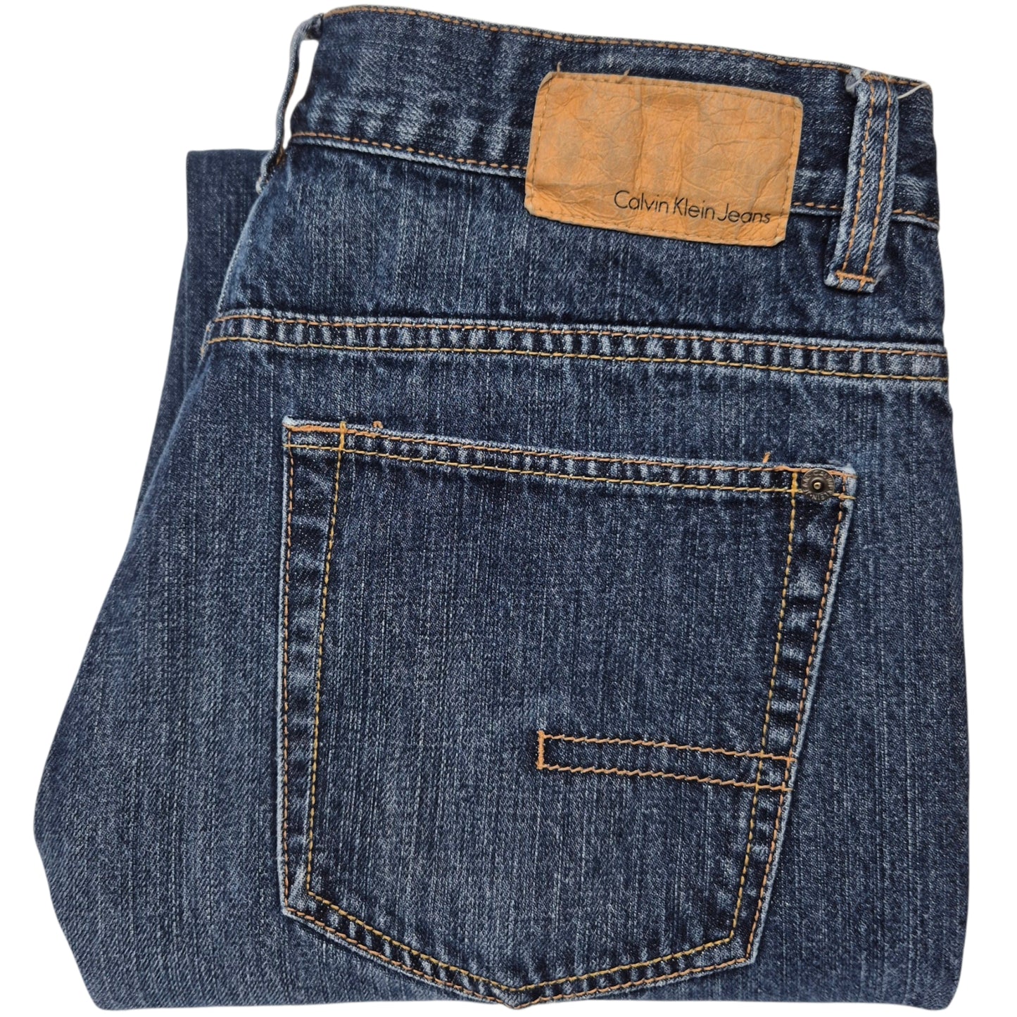 Vintage Calvin Klein Jeans Dark Blue Regular Straight Leg Denim W33
