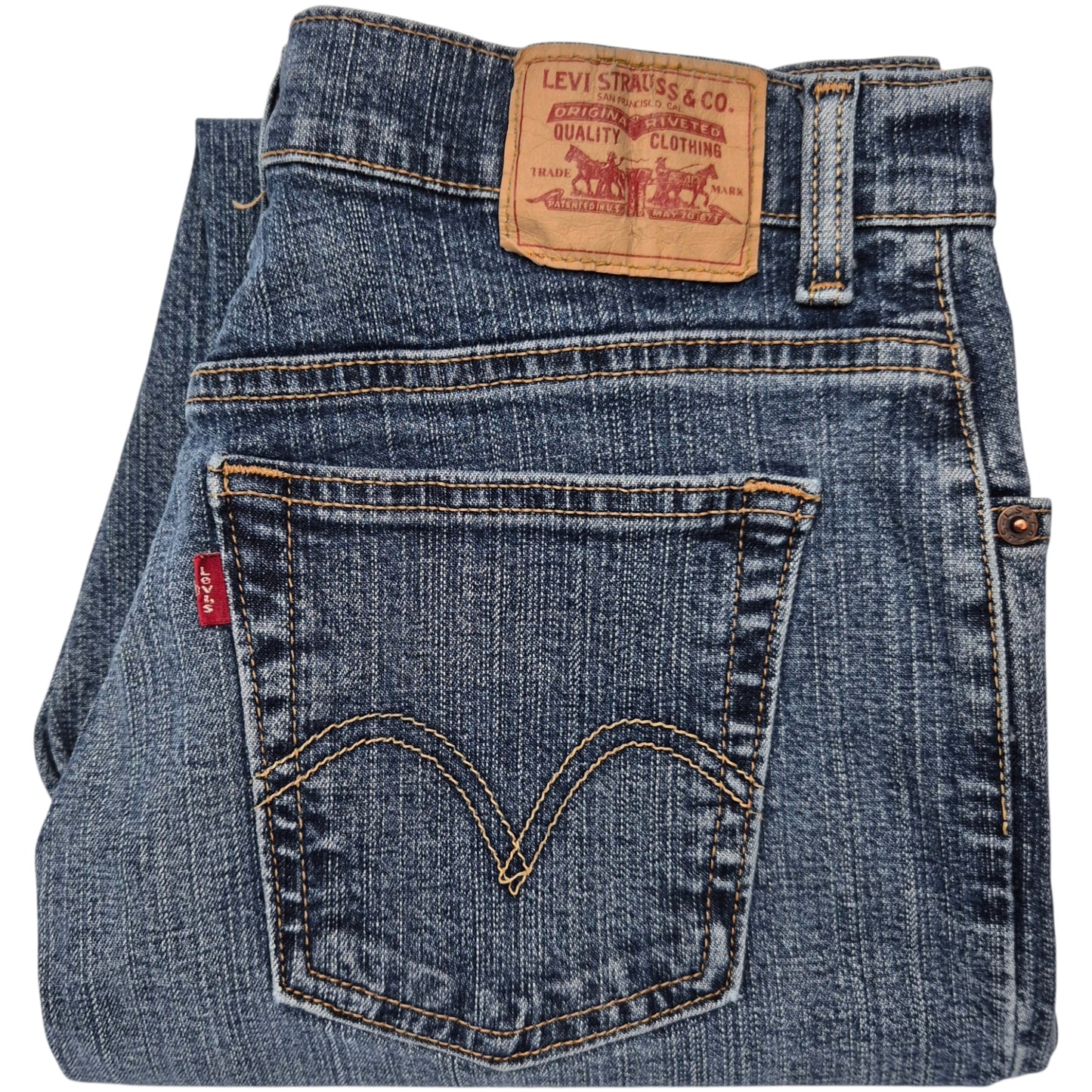 Vintage Levis 550 Jeans Womens Blue Relaxed Bootcut Stretch Denim W30