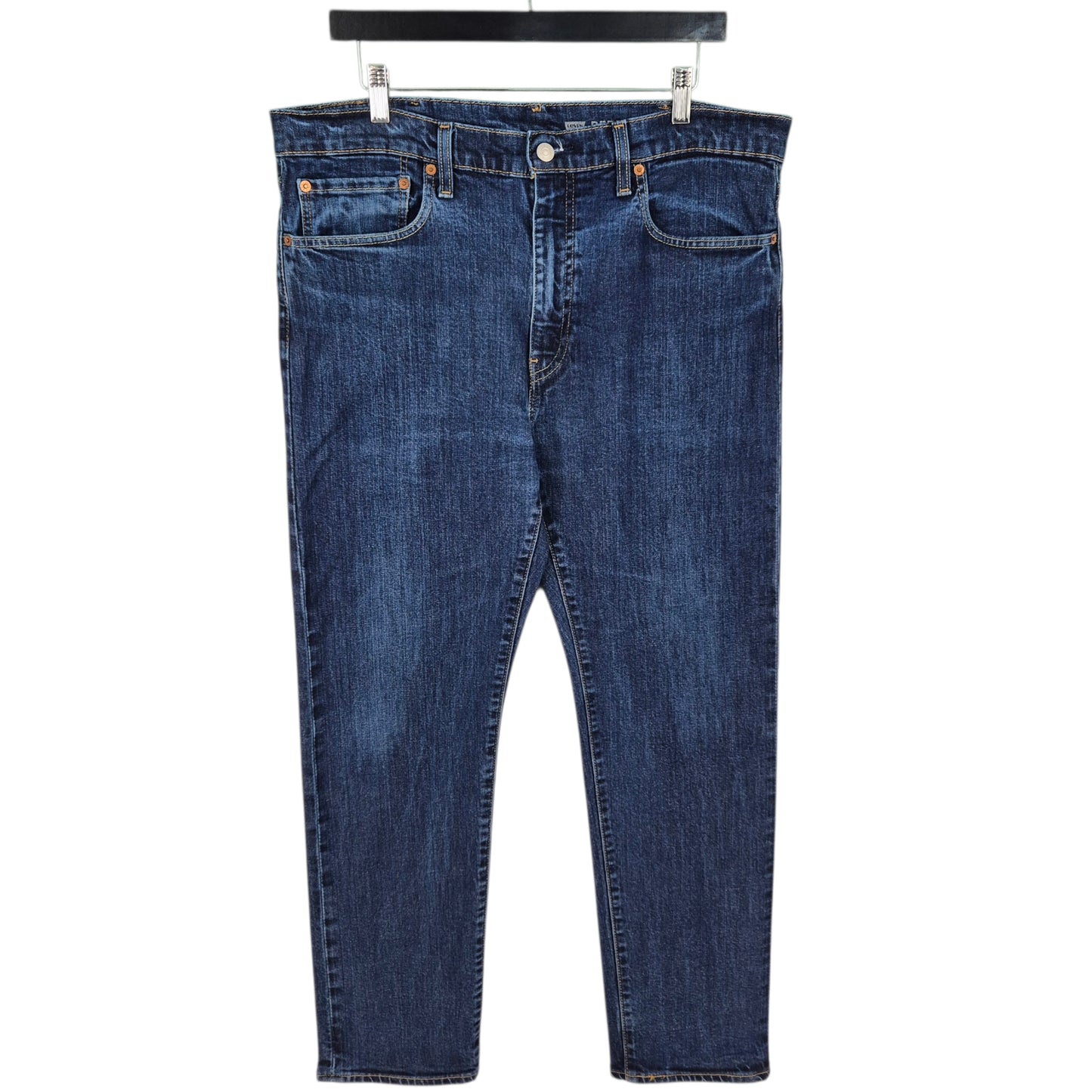 Levis Premium 502 Jeans Dark Blue Straight Leg Performance Stretch Denim W37