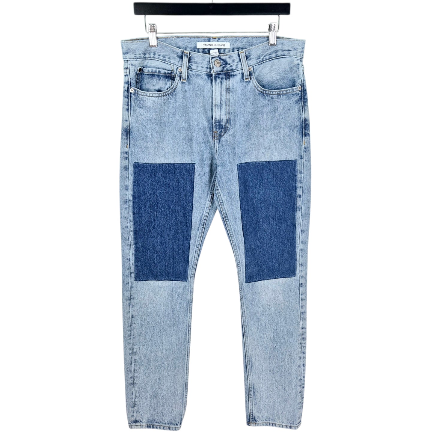 Calvin Klein Jeans Light Blue Heavy Slim Fit Patchwork Denim W32