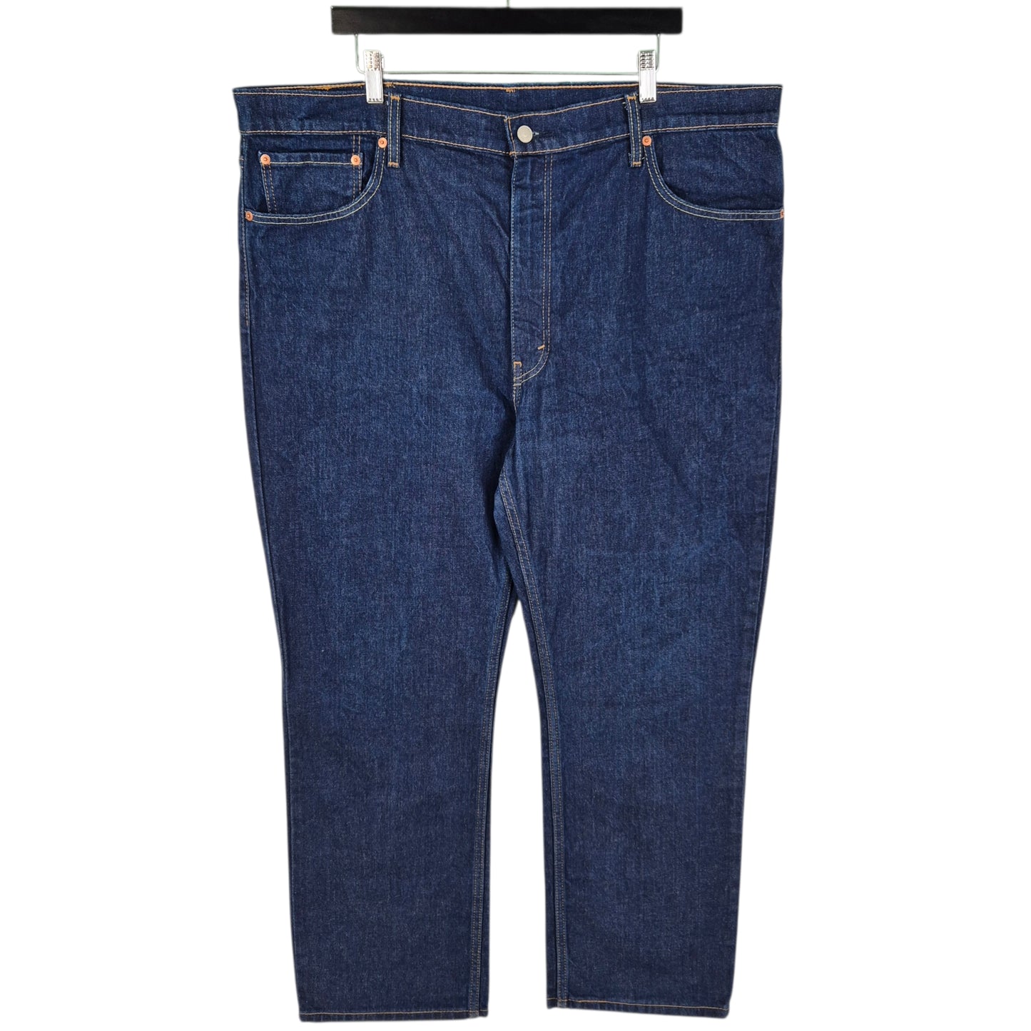 Levis 516 Jeans Dark Blue Regular Straight Leg Heavy Rigid Denim W44