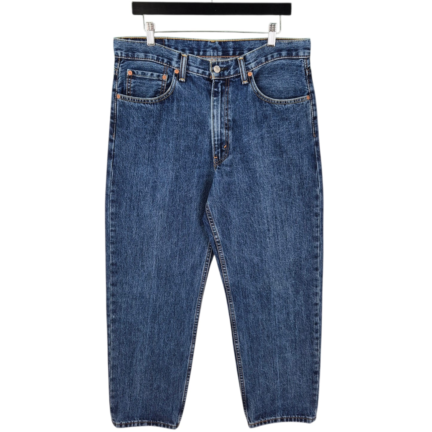 Levis 550 Jeans Blue Relaxed Tapered Leg Rigid Denim W34