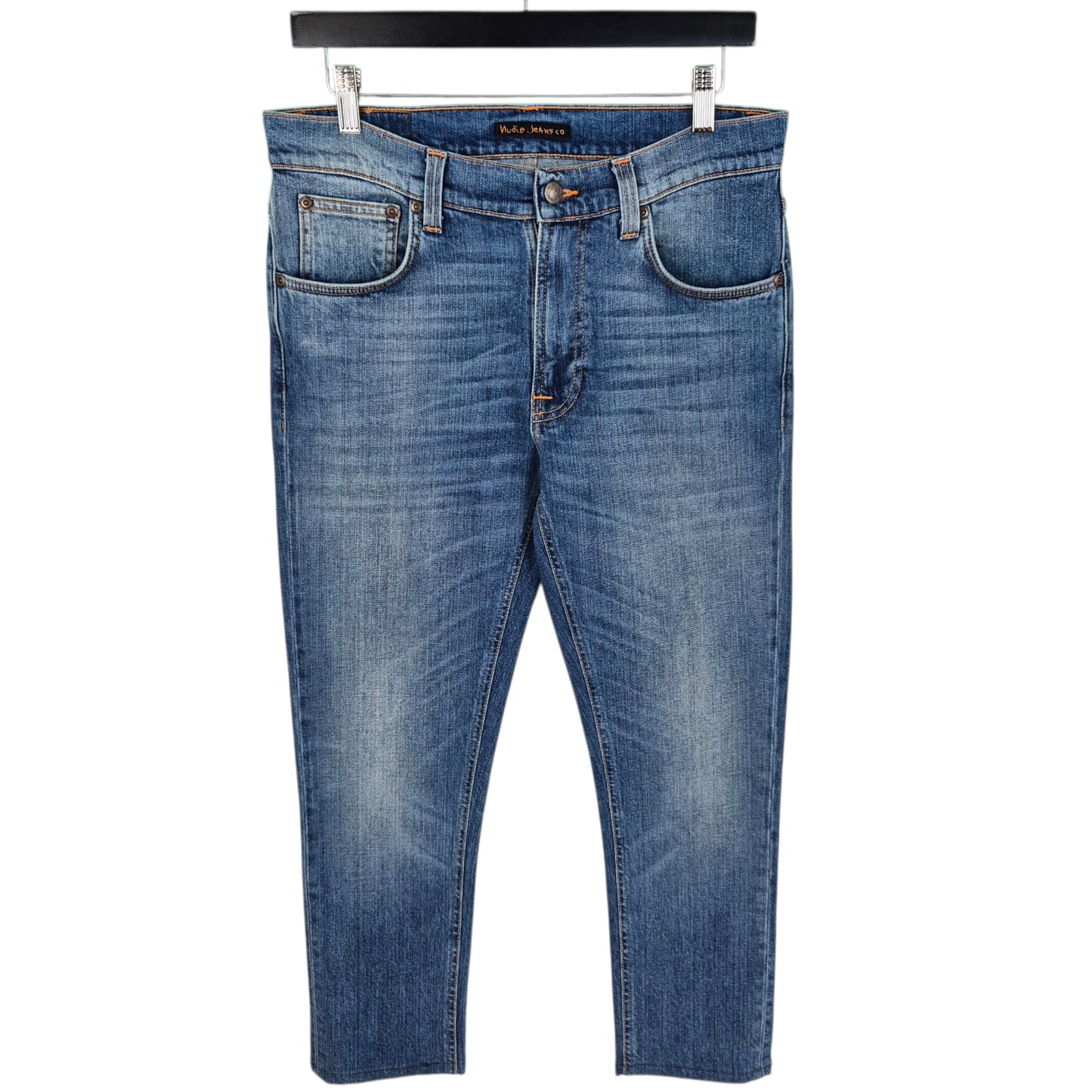 Nudie Jeans Blue Lean Dean Stretch Cropped Denim W31