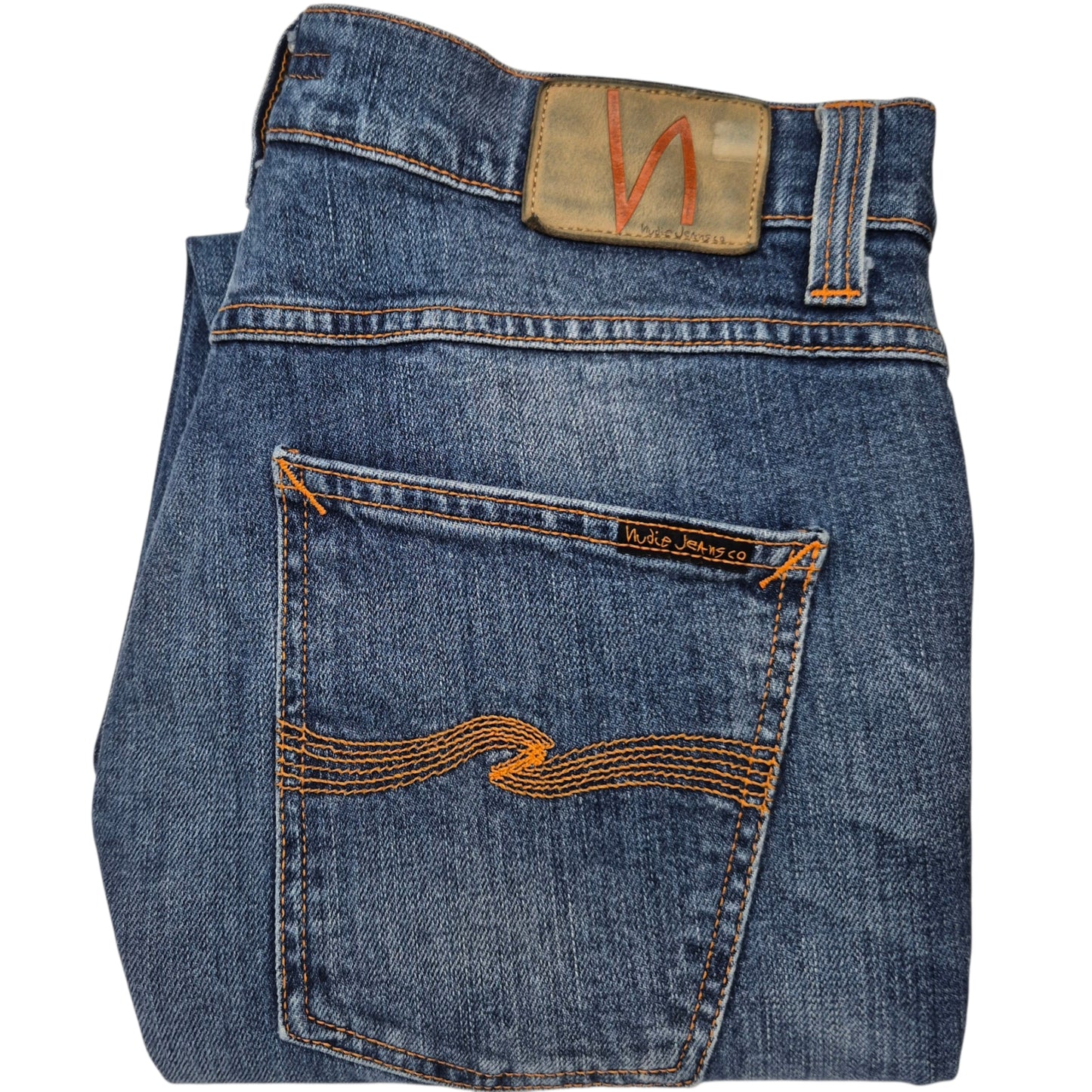 Nudie Jeans Blue Lean Dean Stretch Cropped Denim W31