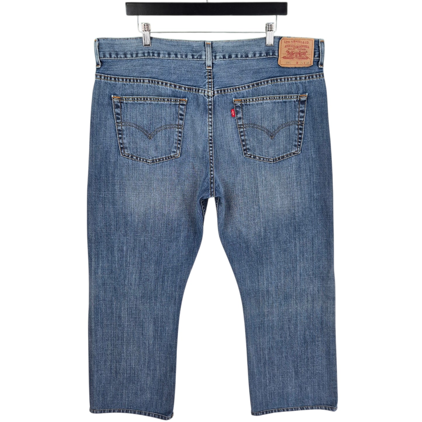 Vintage Levis 503 Jeans 2000's Blue Cropped Bootcut Denim W40
