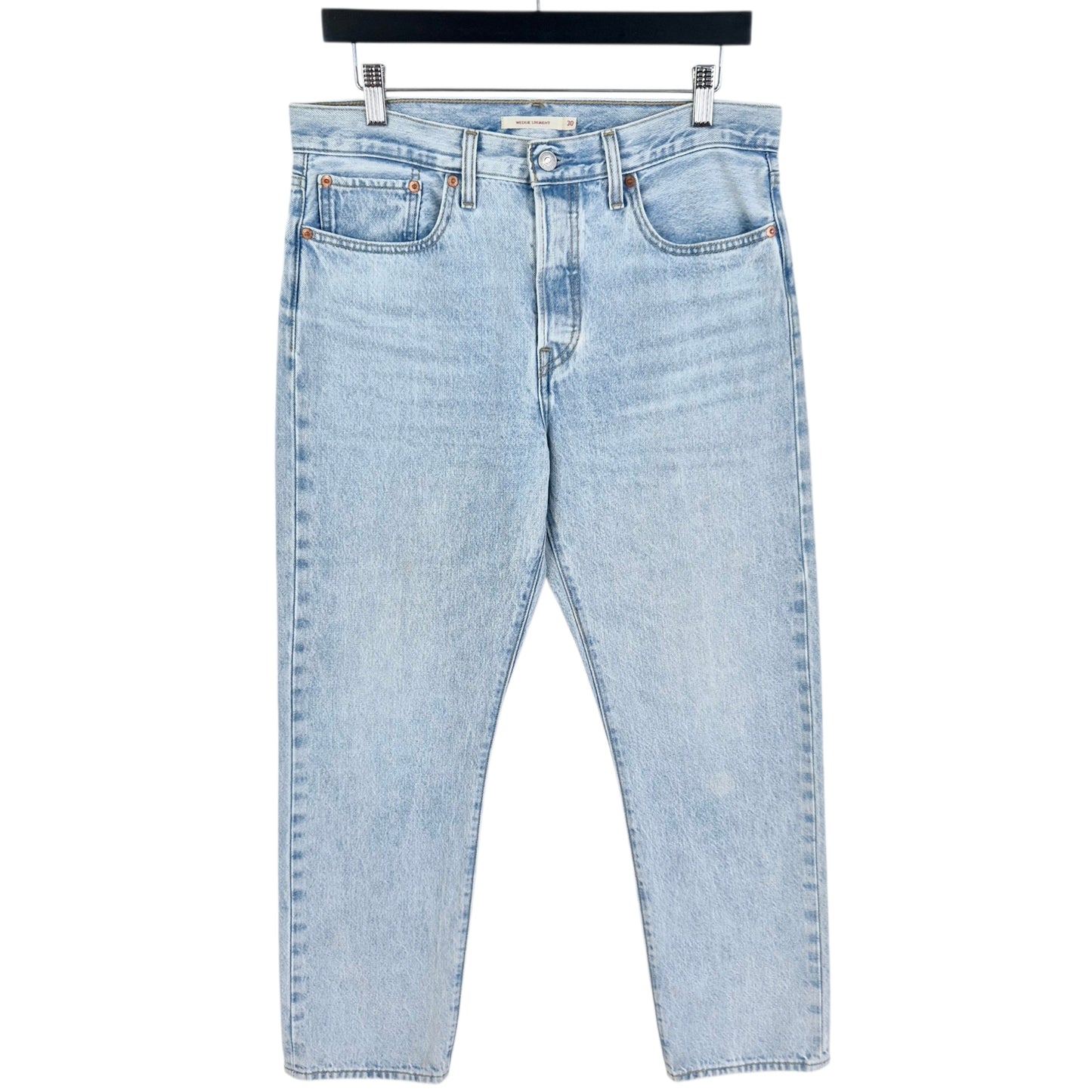 Levis Premium Jeans Womens Light Blue Wedgie Straight Leg Denim W32