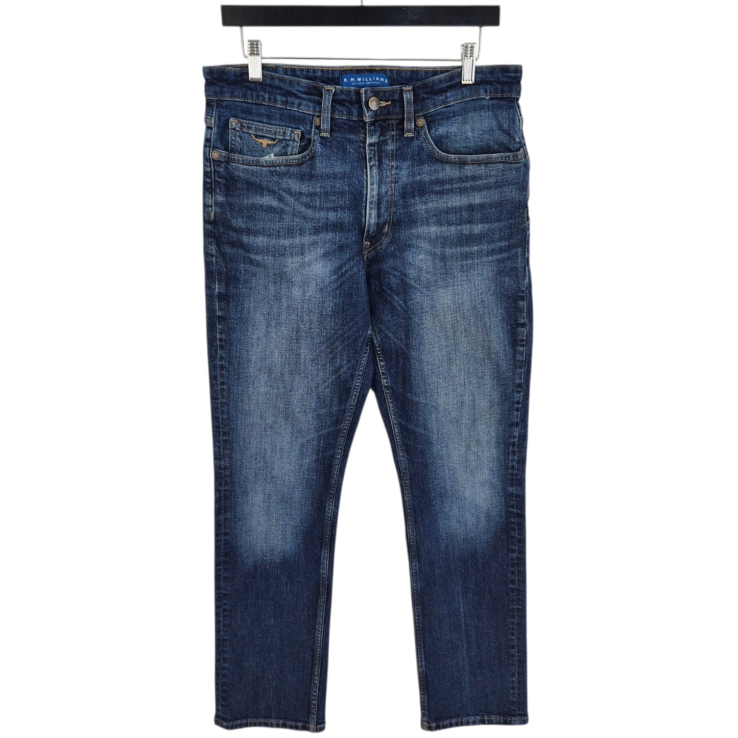 RM Williams Jeans Dark Blue Straight Leg Denim W32