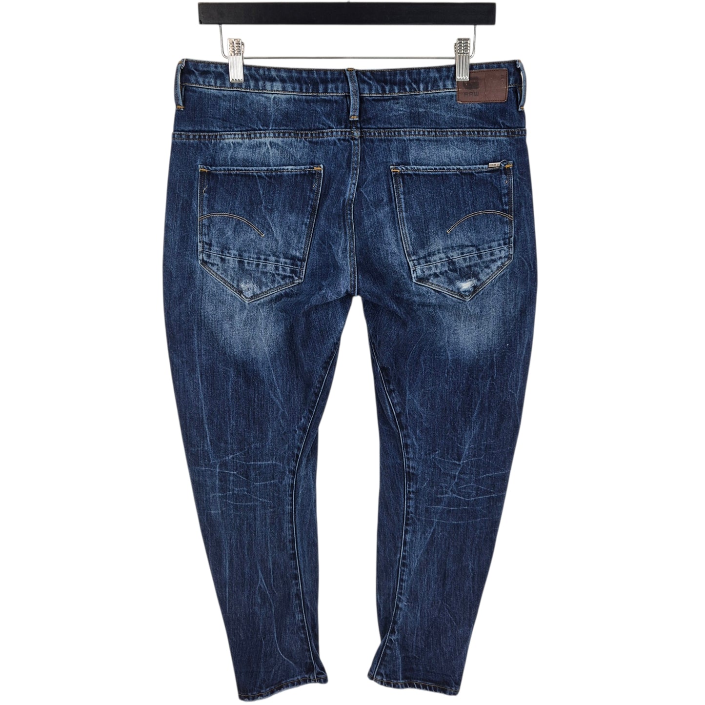 G Star Raw Jeans Womens Blue 3D Fit Cropped Denim W31