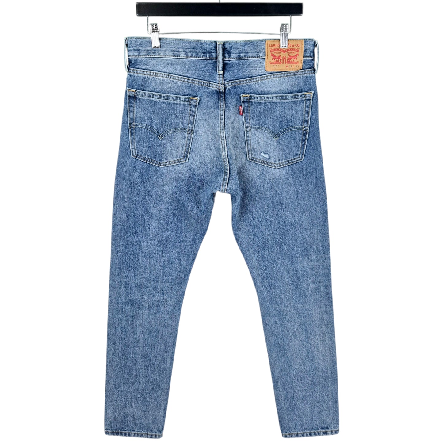 Levis 510 Jeans Blue Heavy Rigid Slim Denim W33