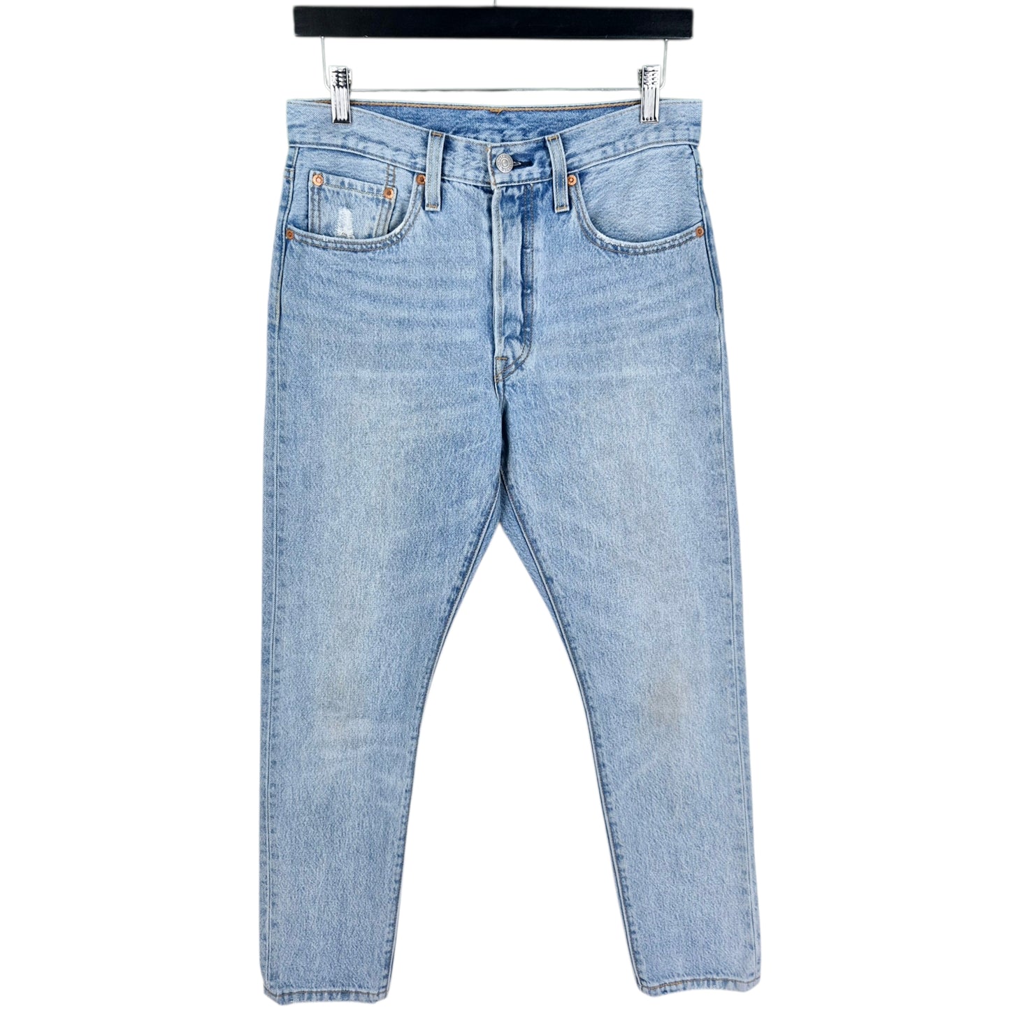 Levis 501 Jeans Womens Light Blue Heavy Slim Fit Denim W28